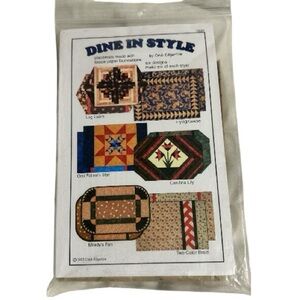 Vintage 2002 Dine in Style by Cindi Edgerton unopened quilting kit 6 designs